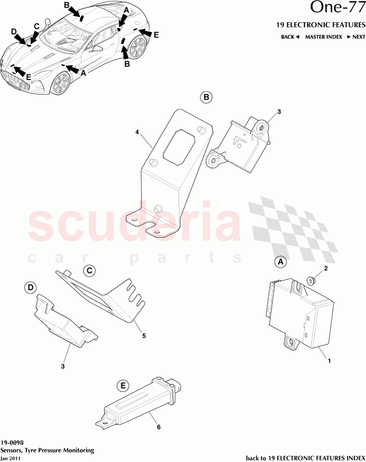 Sensors, Tyre Pressure Monitoring of Aston Martin Aston Martin One-77