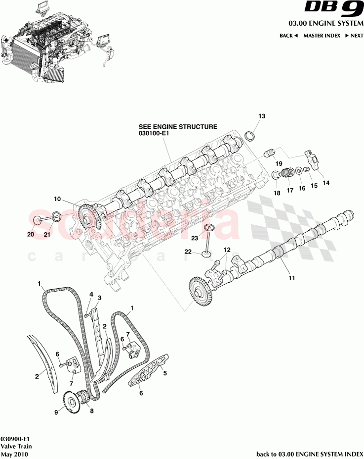 Valve Train of Aston Martin Aston Martin DB9 (2004-2012)