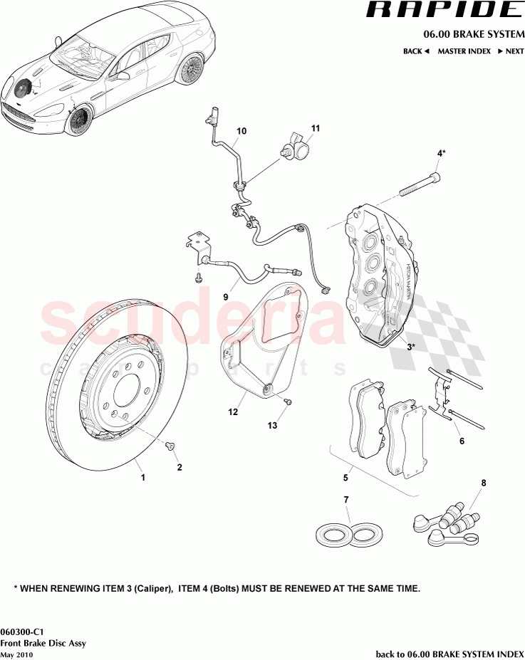 Front Brake Disc Assembly of Aston Martin Aston Martin Rapide