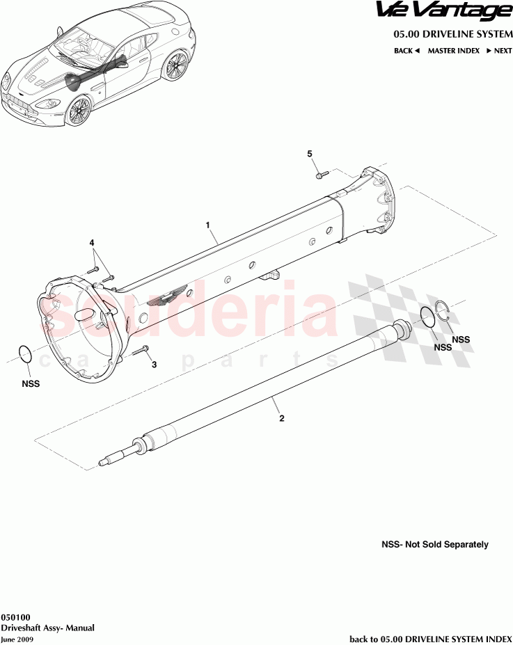 Driveshaft Assembly (Manual) of Aston Martin Aston Martin V12 Vantage (upto 2016)