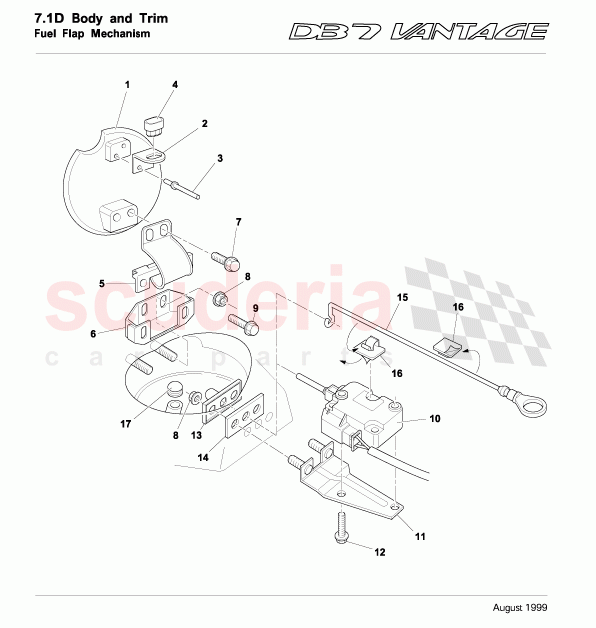 Fuel Flap Mechanism of Aston Martin Aston Martin DB7 Vantage