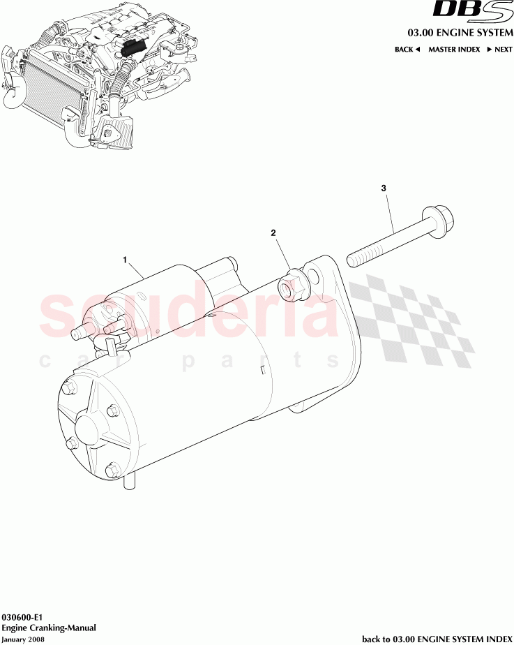 Engine Cranking-Manual of Aston Martin Aston Martin DBS V12