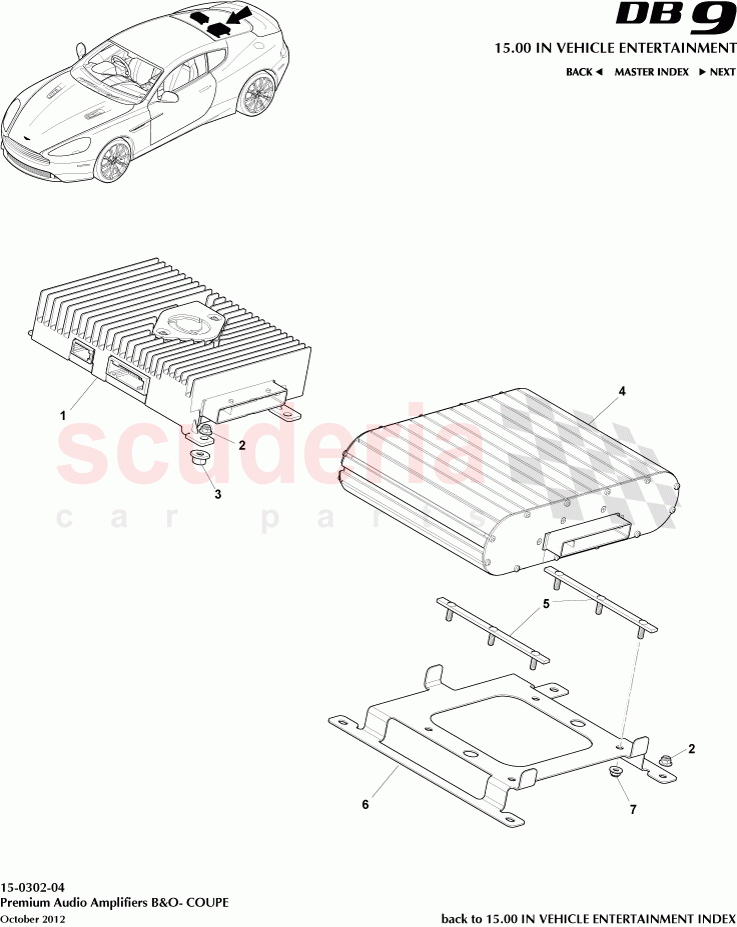 Premium Audio Amplifiers B&O- COUPE of Aston Martin Aston Martin DB9 (2013-2016)