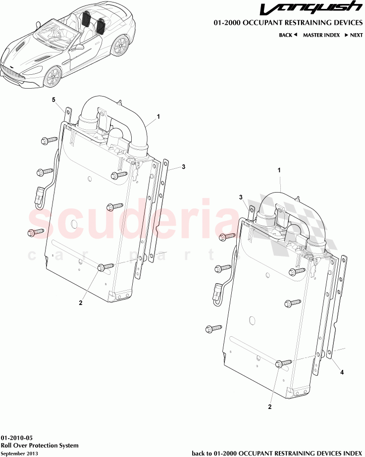 Roll Over Protection System of Aston Martin Aston Martin Vanquish (2012+)