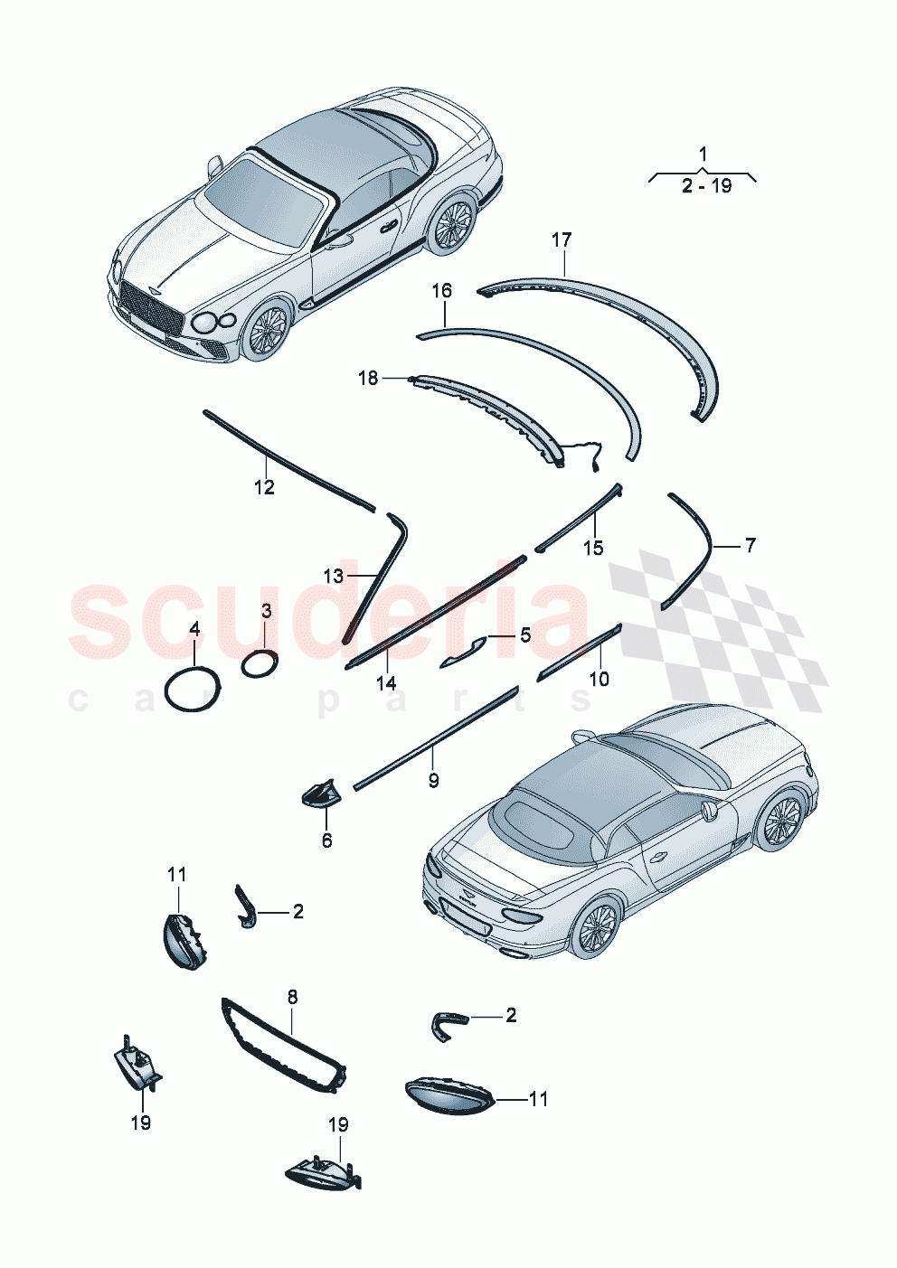 Genuine accessories Styling Package 'Blackline' of Bentley Bentley New Continental Convertible (2019-2024)
