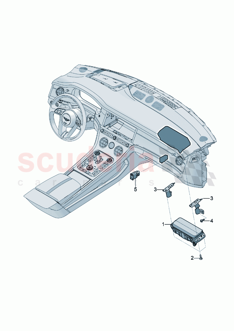 Passenger airbag unit of Bentley Bentley New Continental Convertible (2019-2024)