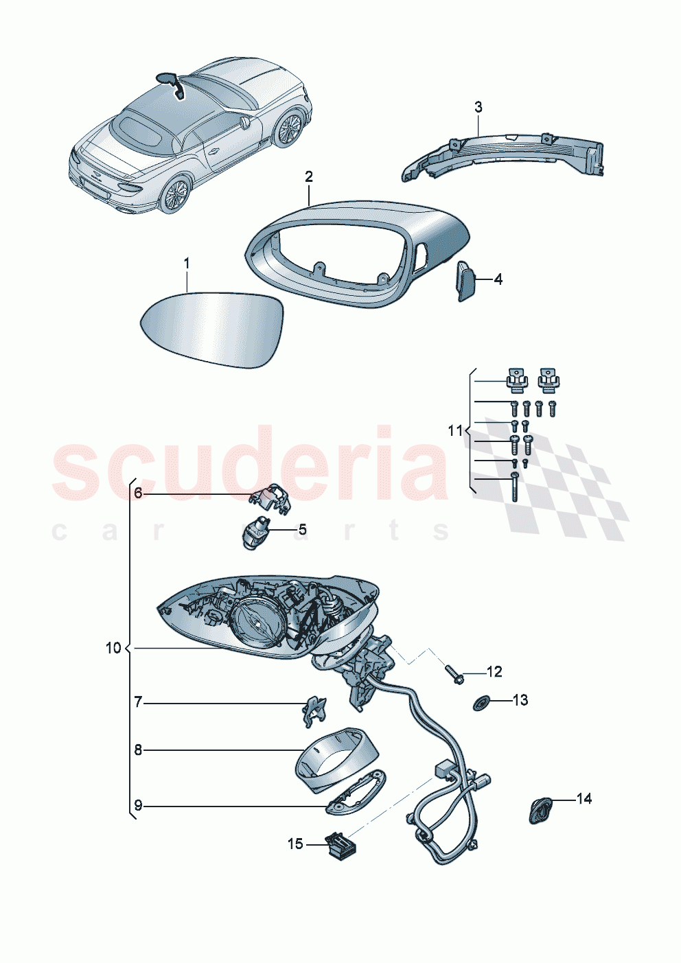 Exterior mirror of Bentley Bentley New Continental Convertible (2019-2024)