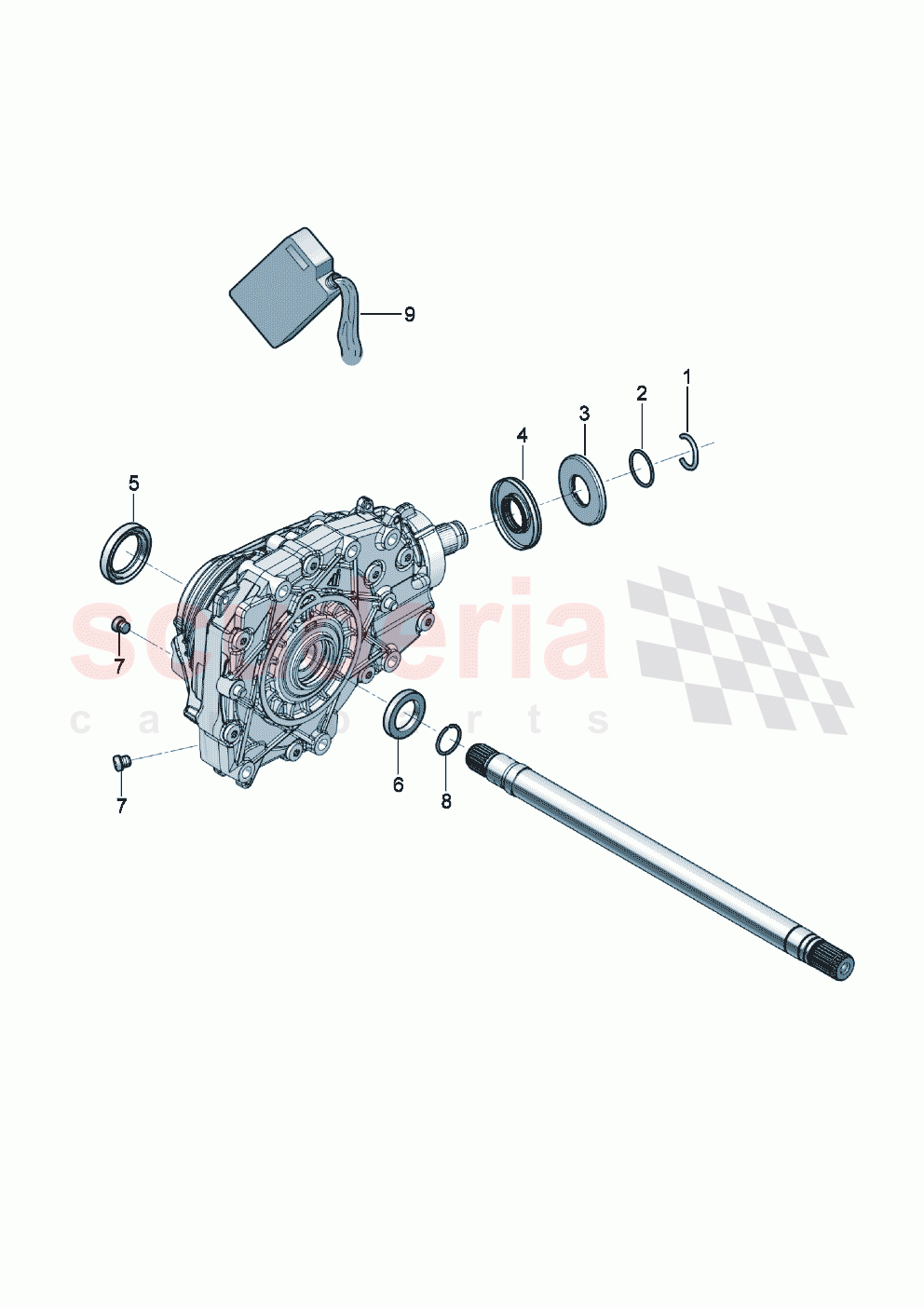 Front axle differential Service parts of Bentley Bentley New Continental Convertible (2019-2024)