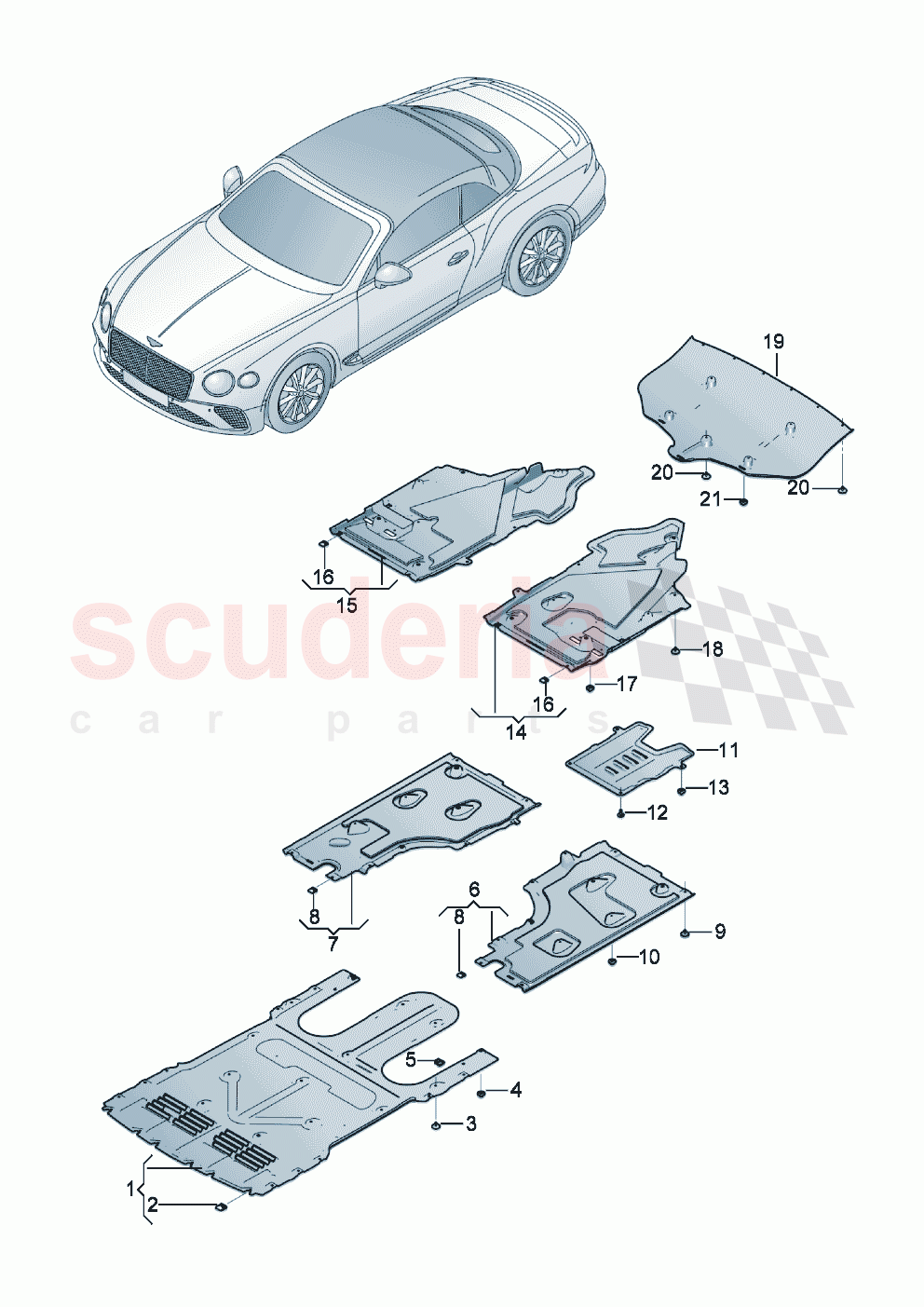 Underbody trim of Bentley Bentley New Continental Convertible (2019-2024)