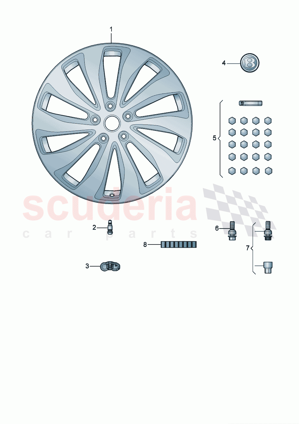 Complete wheels and tyres D - MJ 2024>> of Bentley Bentley New Continental Convertible (2019-2024)
