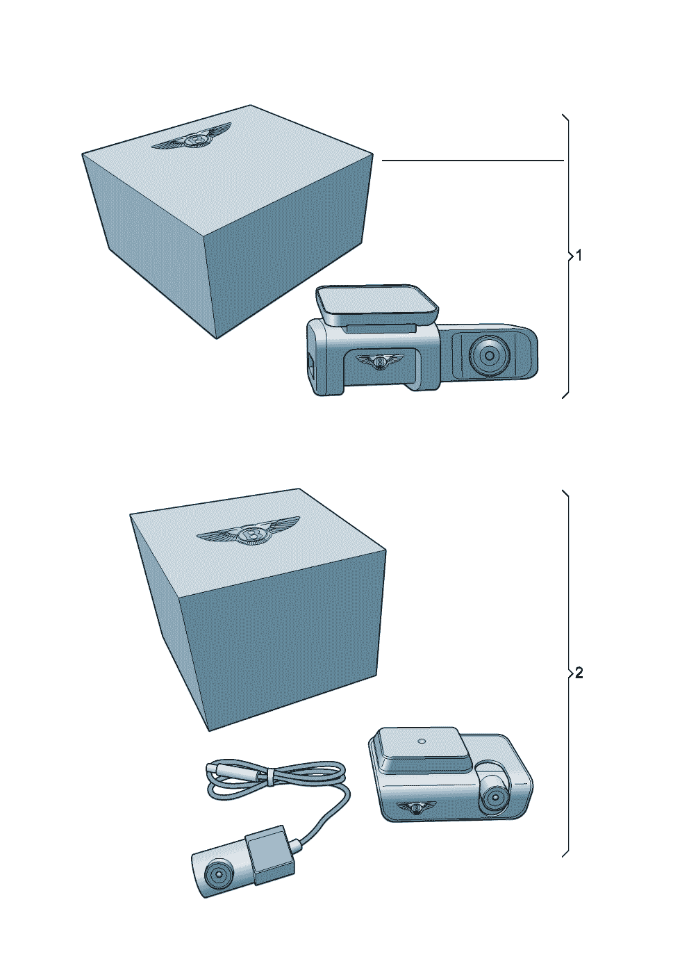 Genuine accessories Interior camera set for video recording of Bentley Bentley New Continental GT (2019-2024)