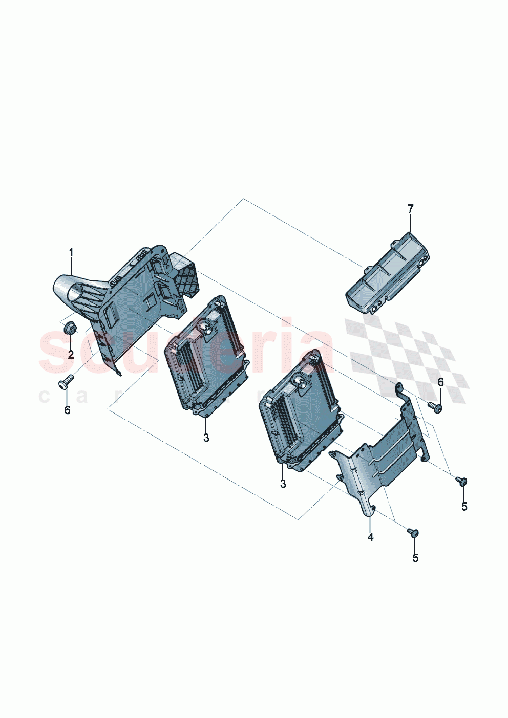 Control unit for petrol engine Retainer for control units of Bentley Bentley New Continental GT (2019-2024)