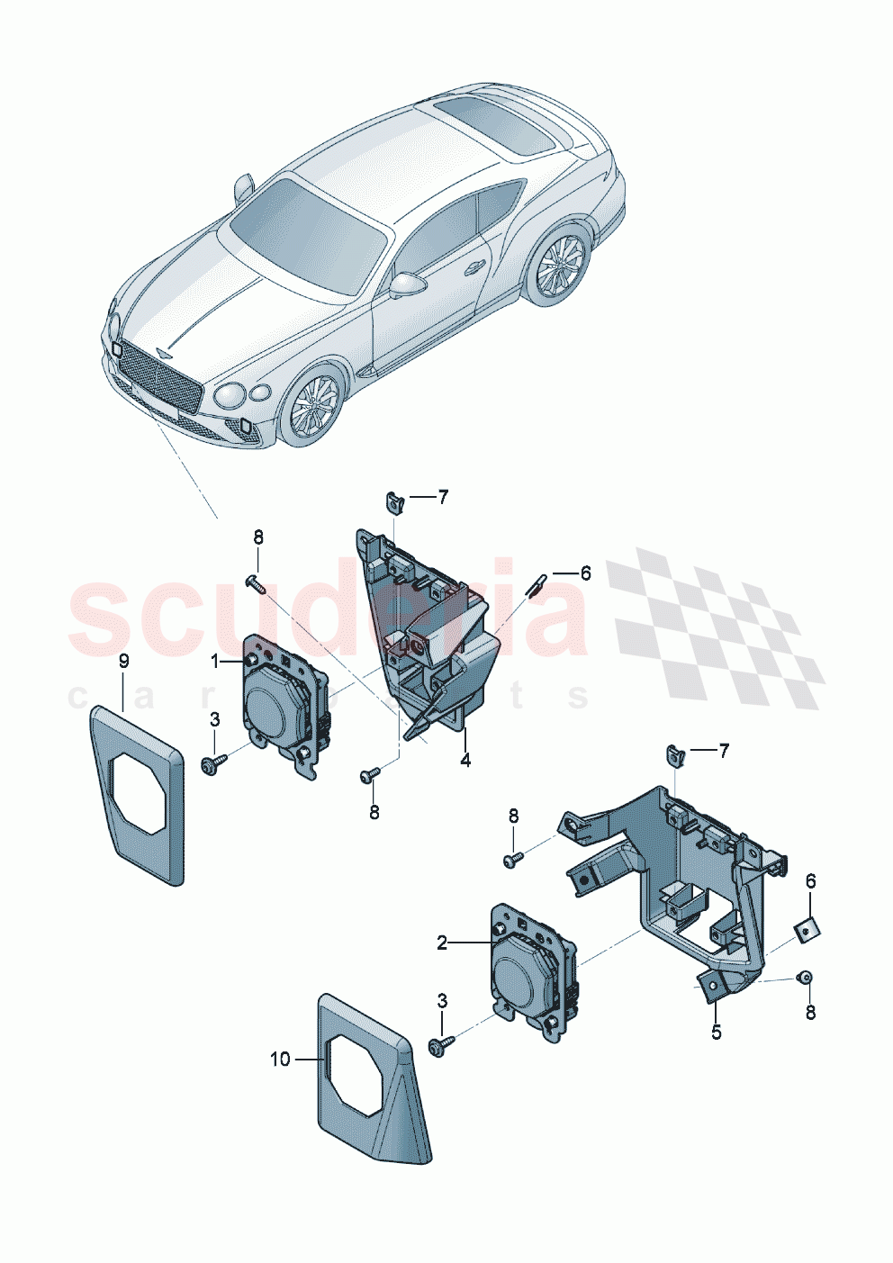 For vehicles with adaptive cruise control (ACC) of Bentley Bentley New Continental GT (2019-2024)