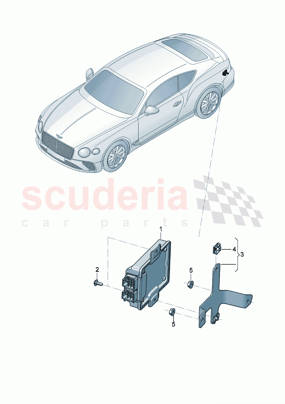 Control unit for differential lock of Bentley Bentley New Continental GT (2019-2024)