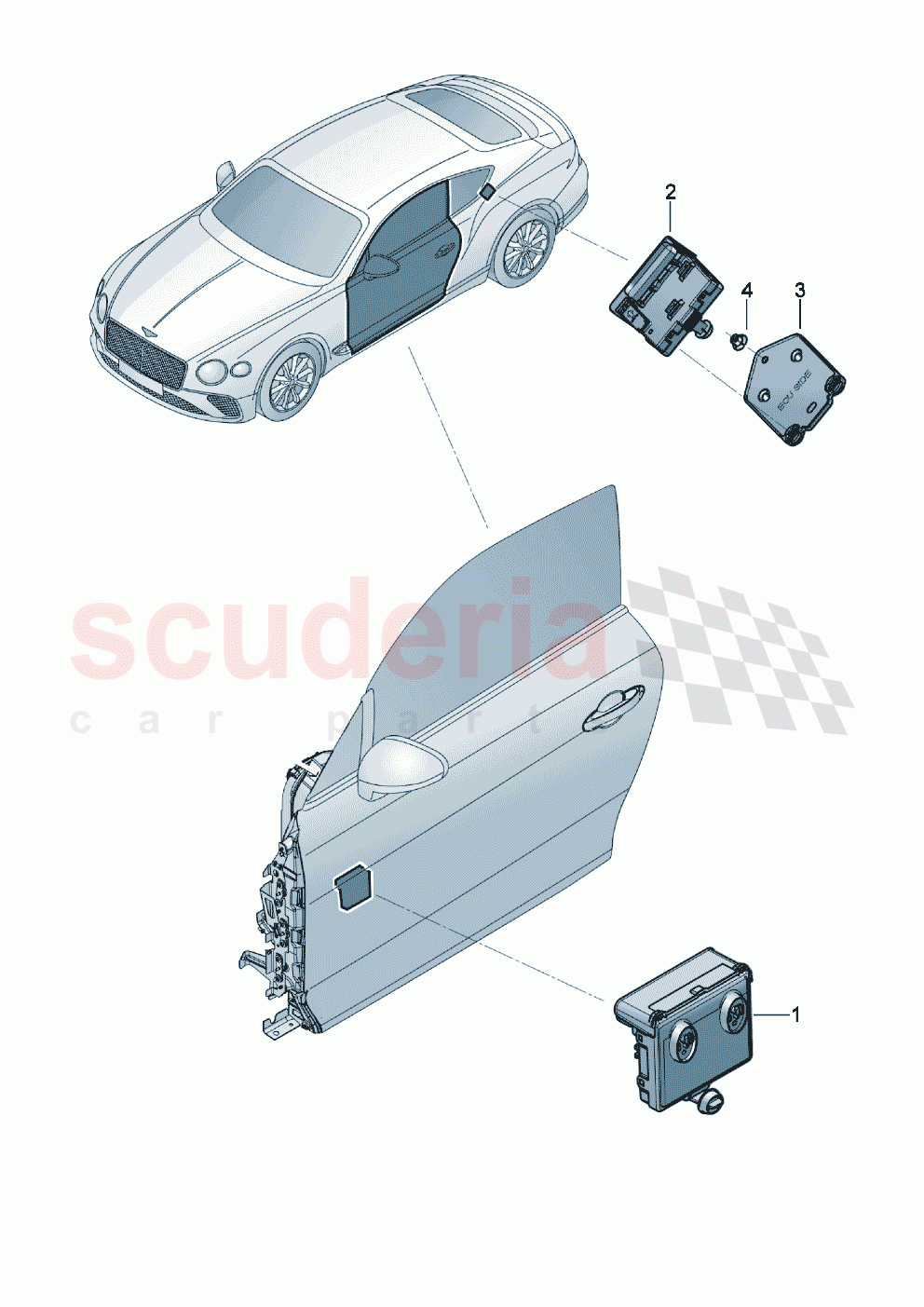 Door control unit of Bentley Bentley New Continental GT (2019-2024)