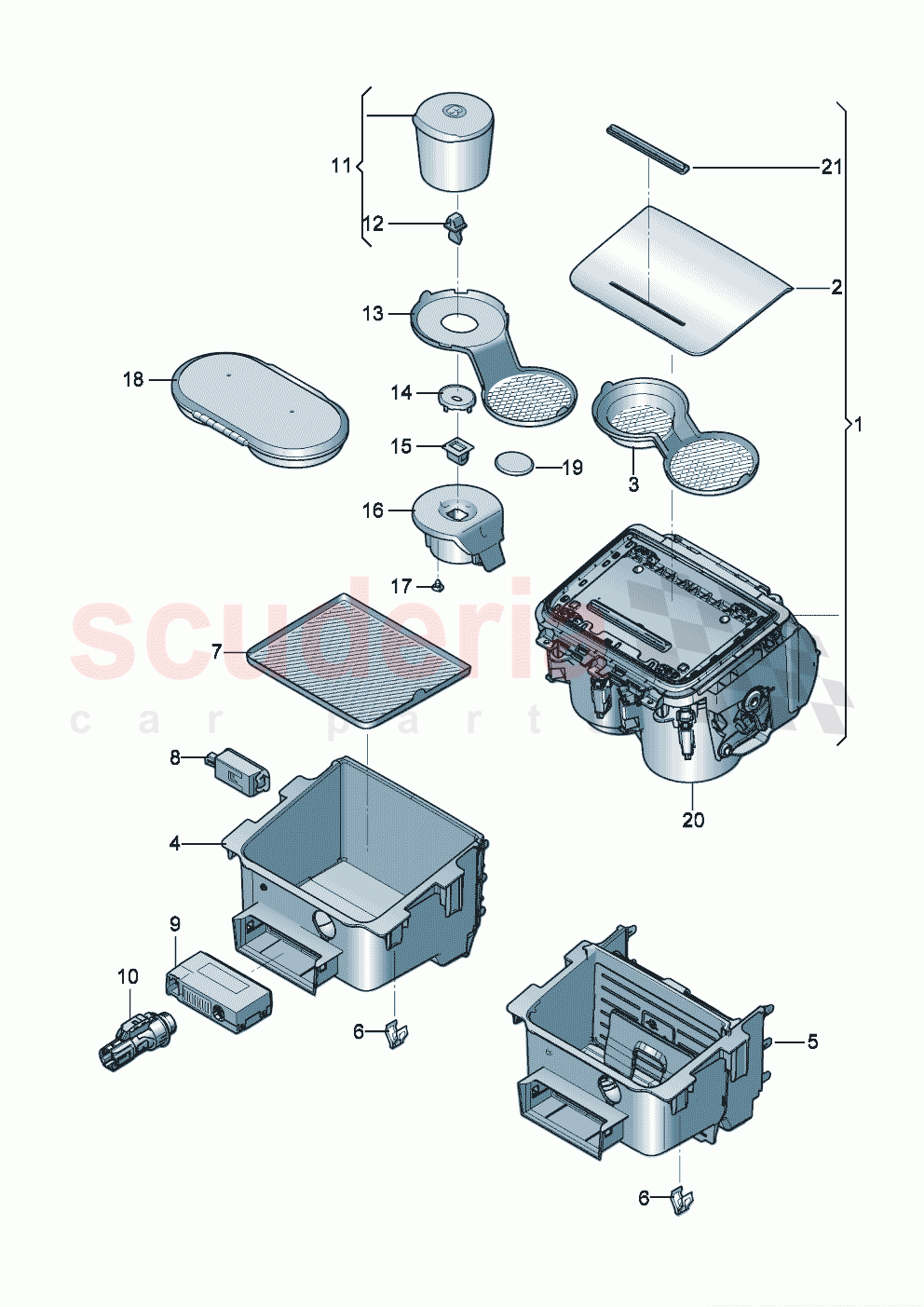 Stowage box Centre console of Bentley Bentley New Continental GT (2019-2024)