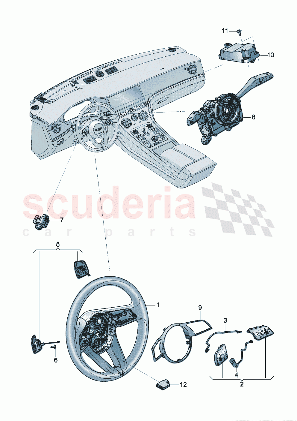 Switch multifunction steering wheel D >> - MJ 2020 of Bentley Bentley New Continental GT (2019-2024)
