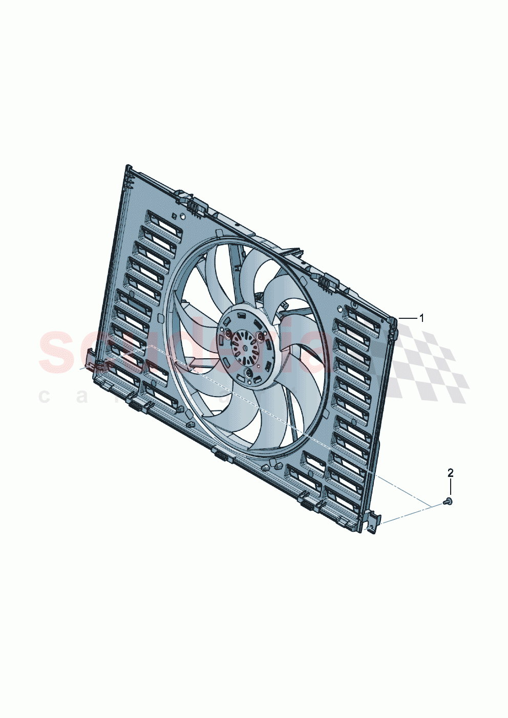 Radiator fan with fan ring of Bentley Bentley New Continental GT (2019-2024)