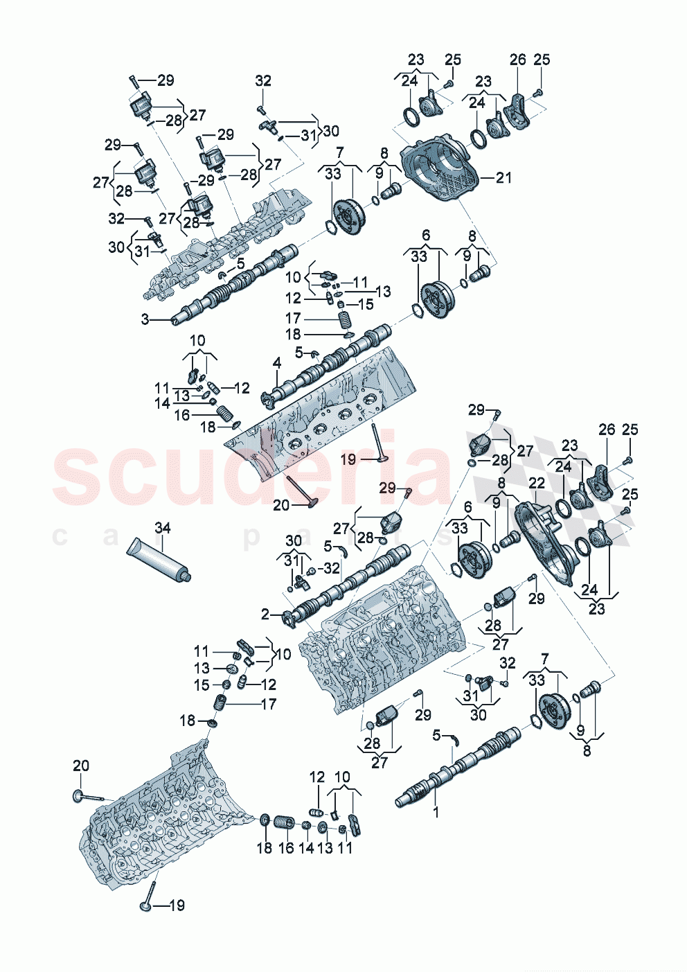 camshaft, valves camshaft adjuster unit Position sensor of Bentley Bentley New Continental GT (2019-2024)
