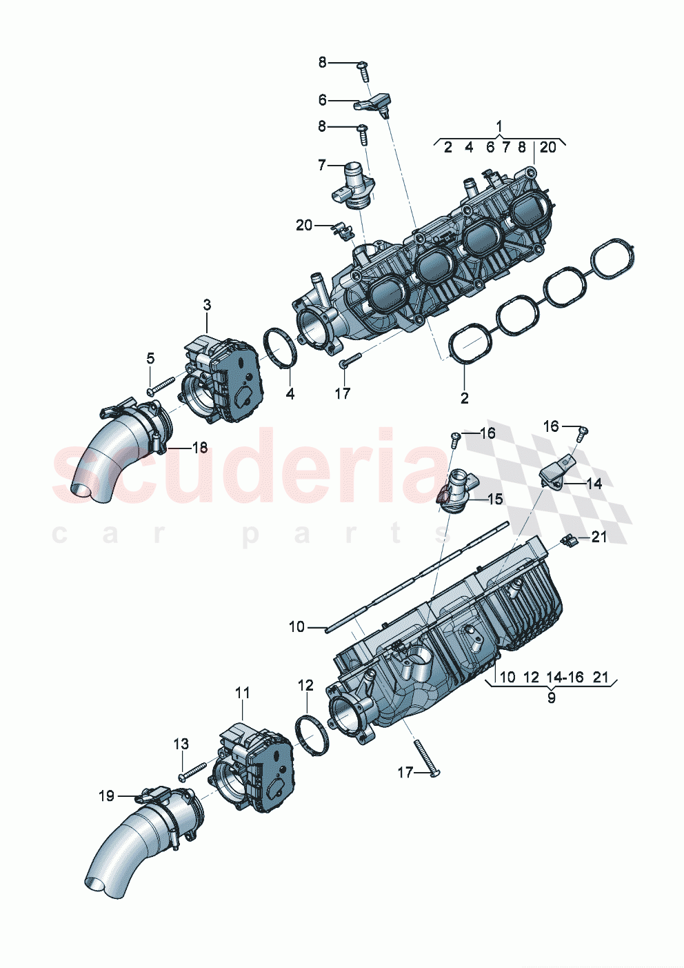 Intake manifold Throttle valve of Bentley Bentley New Continental GT (2019-2024)