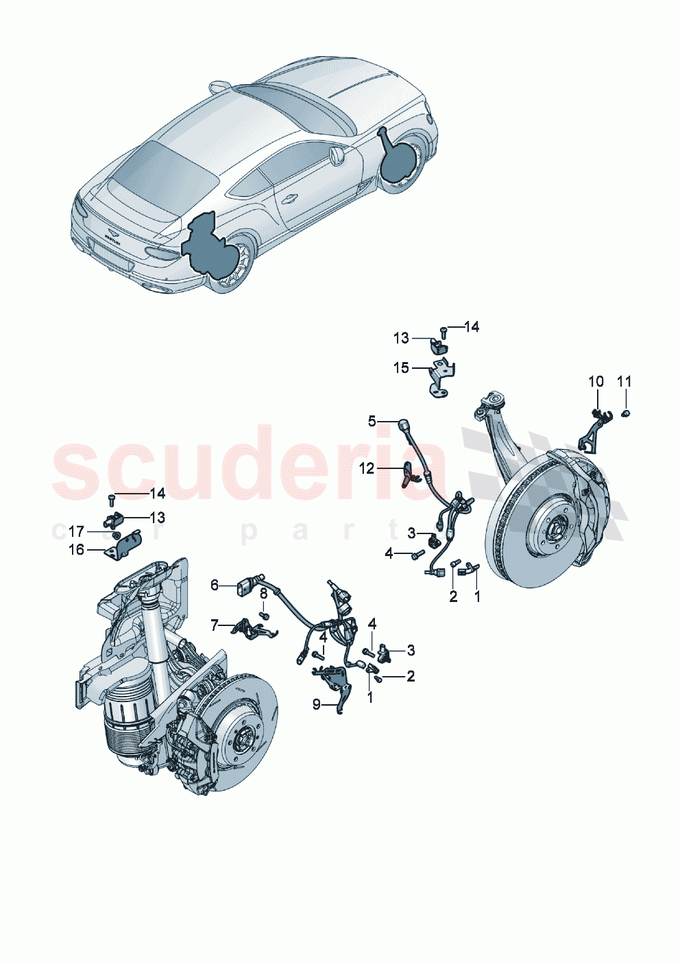 Speed sensor of Bentley Bentley New Continental GT (2019-2024)