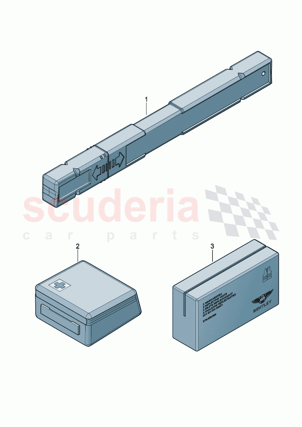 Warning triangle and first aid kit of Bentley Bentley New Continental GT (2019-2024)