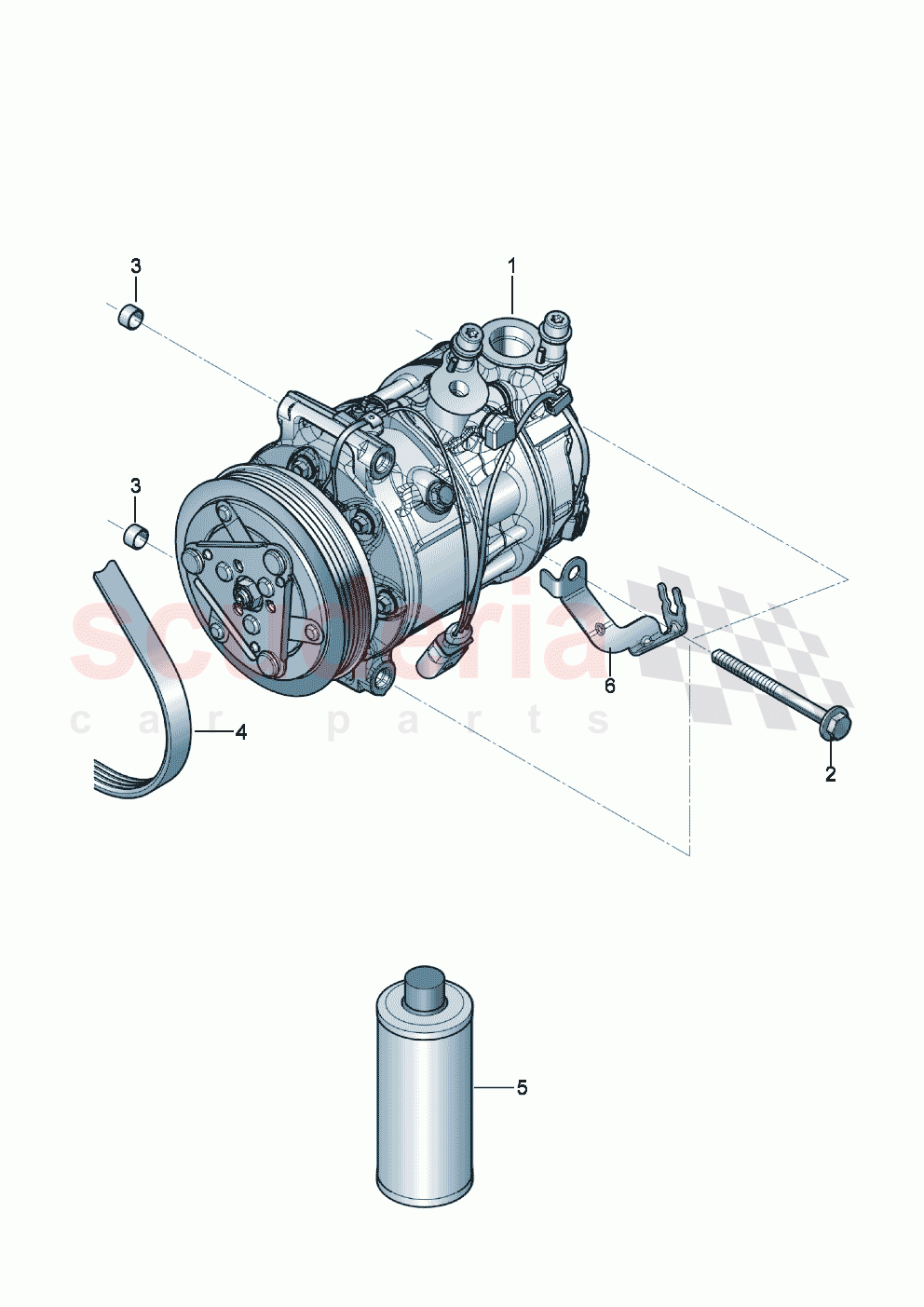 A/C compressor Attachment parts for A/C compressor Compressor oil of Bentley Bentley New Flying Spur (2020-2024)