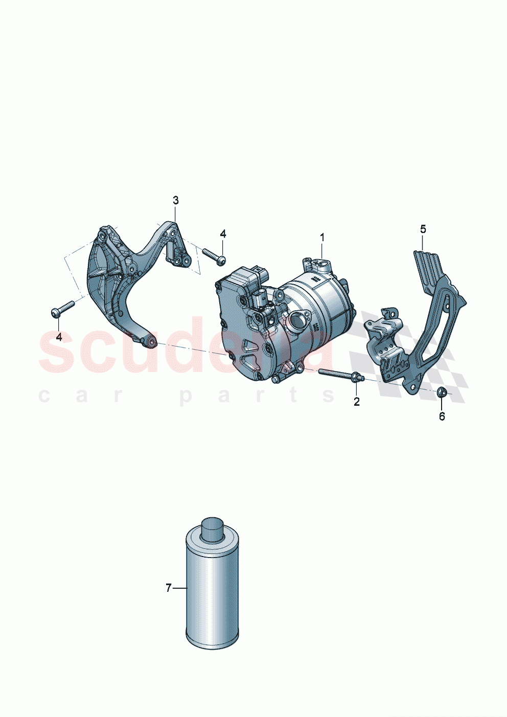 Electric A/C compressor Attachment parts for A/C compressor of Bentley Bentley New Flying Spur (2020-2024)