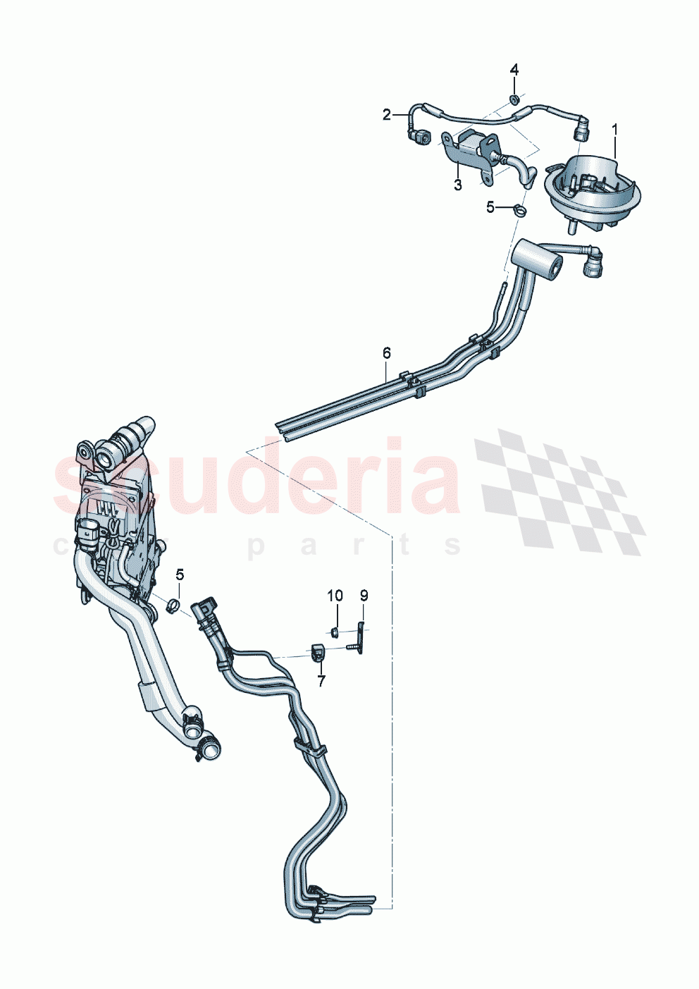 Fuel line for vehicles with coolant additional heater of Bentley Bentley New Flying Spur (2020-2024)