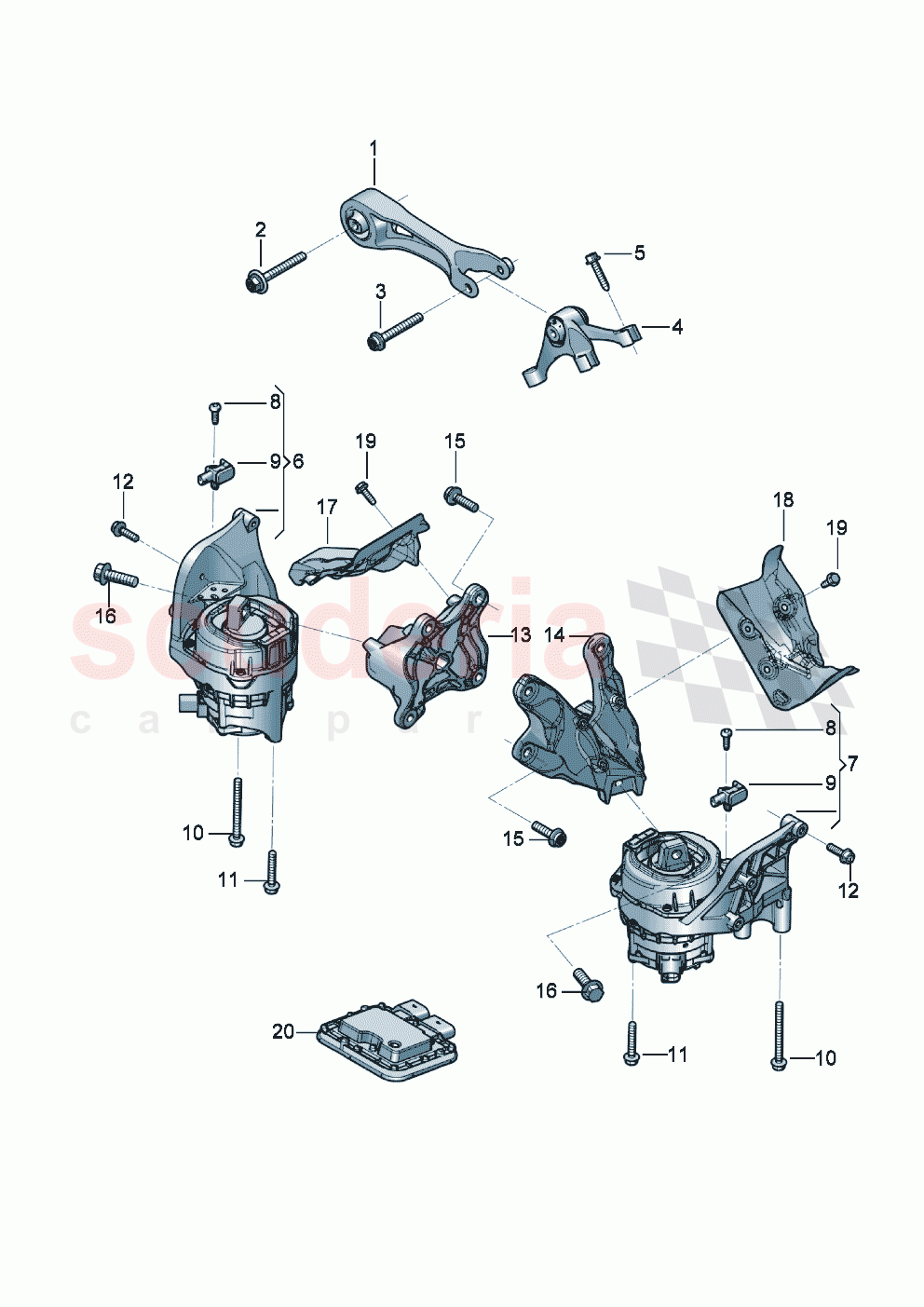 engine mounting of Bentley Bentley New Flying Spur (2020-2024)