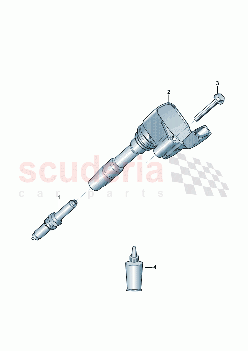 ignition coil with spark plug connector Spark plug of Bentley Bentley New Flying Spur (2020-2024)