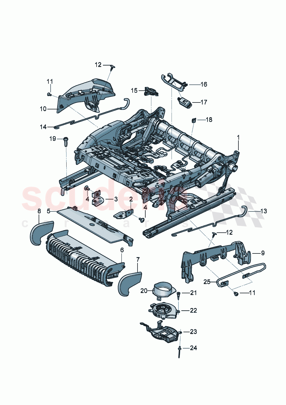 Seat frame (electrically adjustable) of Bentley Bentley New Flying Spur (2020-2024)