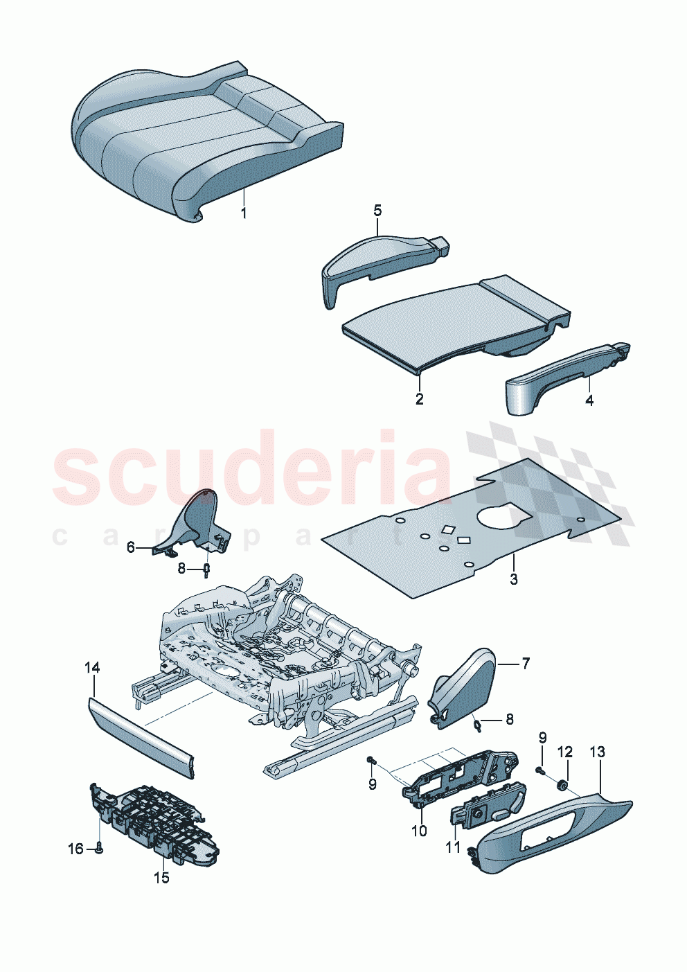 Seat cushion of Bentley Bentley New Flying Spur (2020-2024)