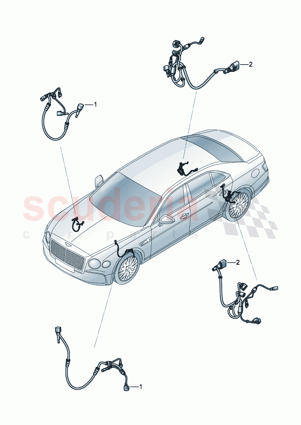 Repair kit for wiring set of Bentley Bentley New Flying Spur (2020-2024)