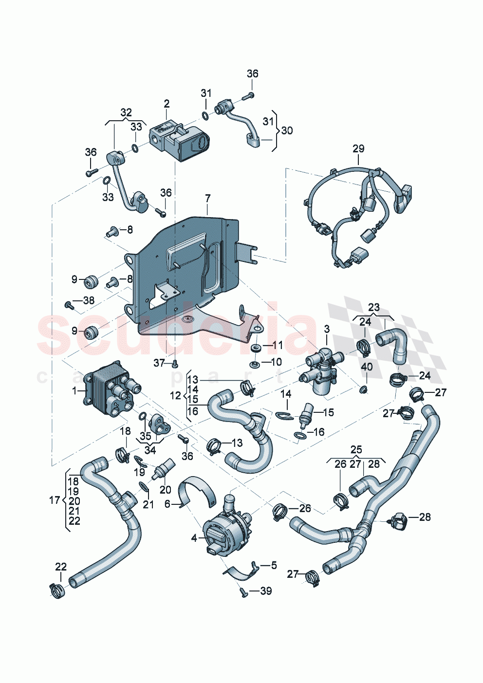Cooling unit for high-voltage battery of Bentley Bentley New Continental Convertible (2025-2026)