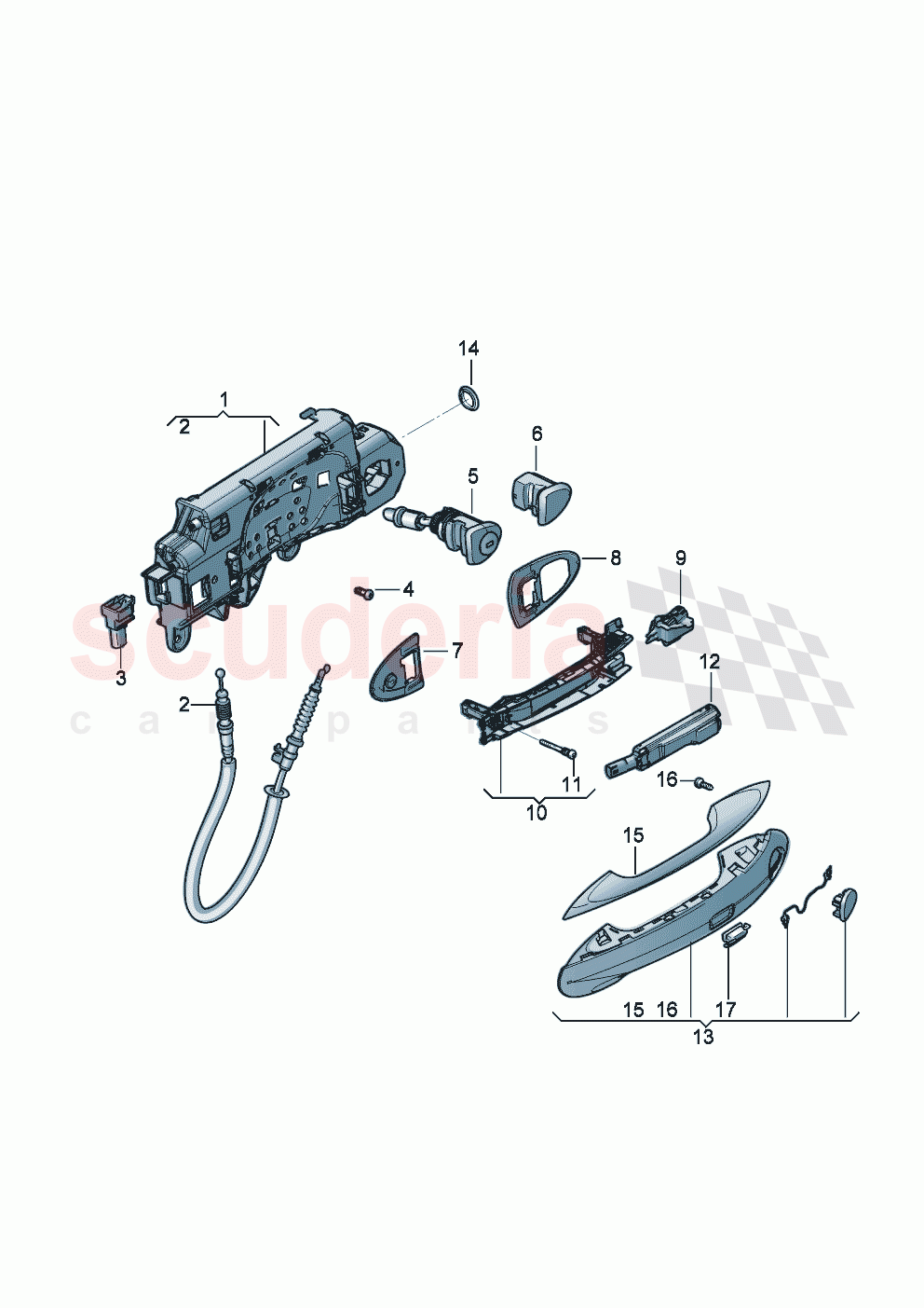 Door handle, exterior of Bentley Bentley New Continental Convertible (2025-2026)