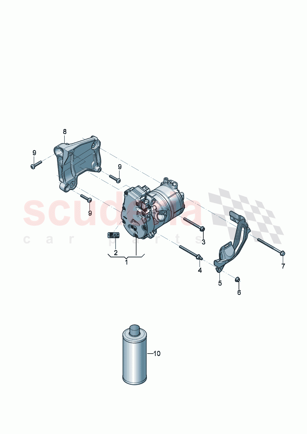 Electric A/C compressor Attachment parts for A/C compressor of Bentley Bentley New Continental GT (2025-2026)