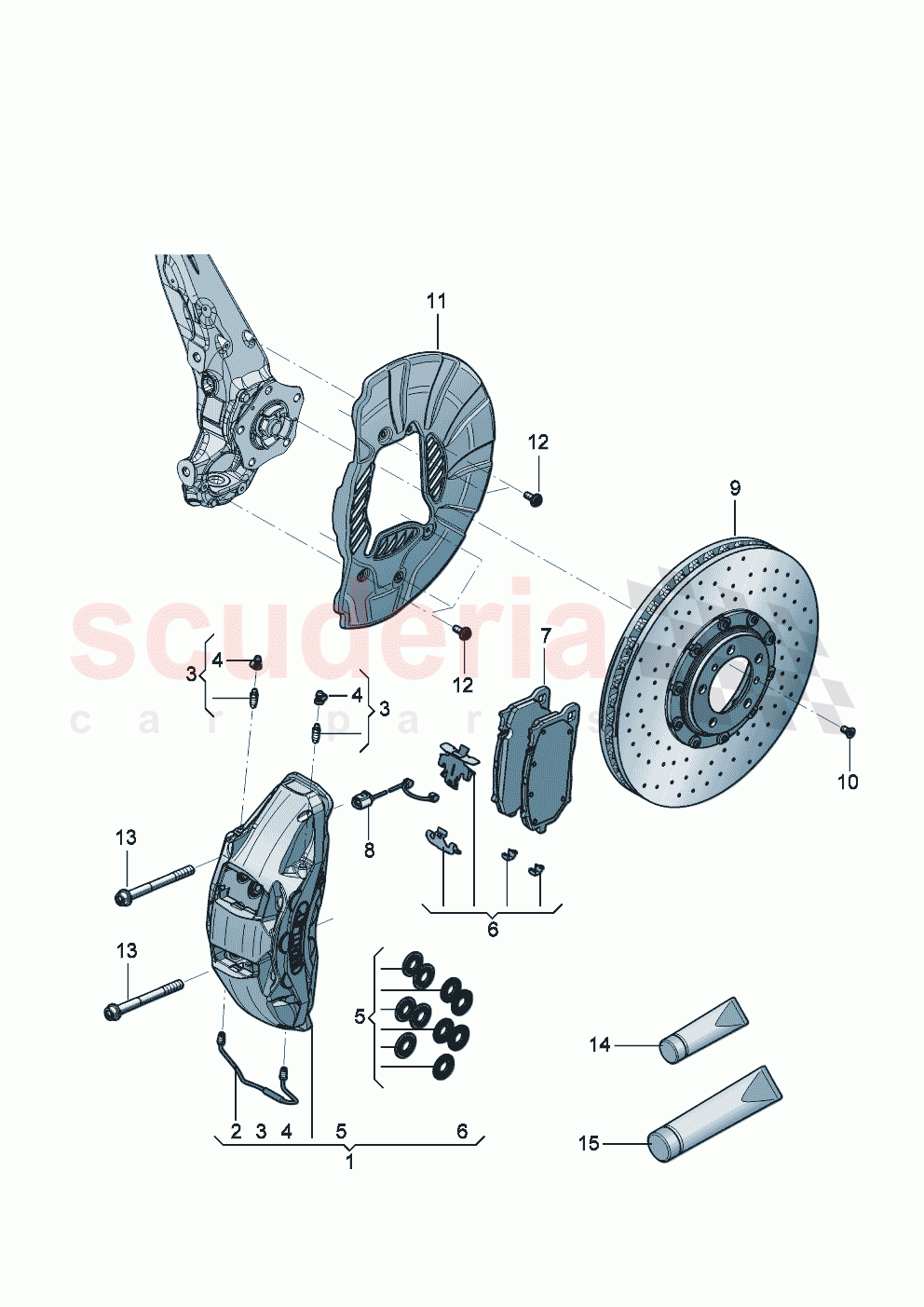 Fixed-calliper brake Brake disc (vented) For vehicles with ceramic brake disc of Bentley Bentley New Continental GT (2025-2026)