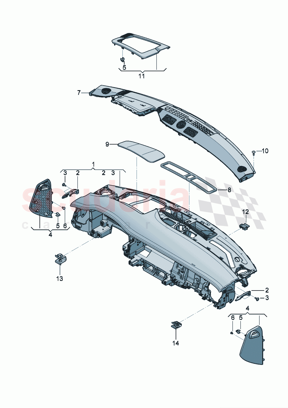 cover and trim for dashboard of Bentley Bentley New Continental GT (2025-2026)