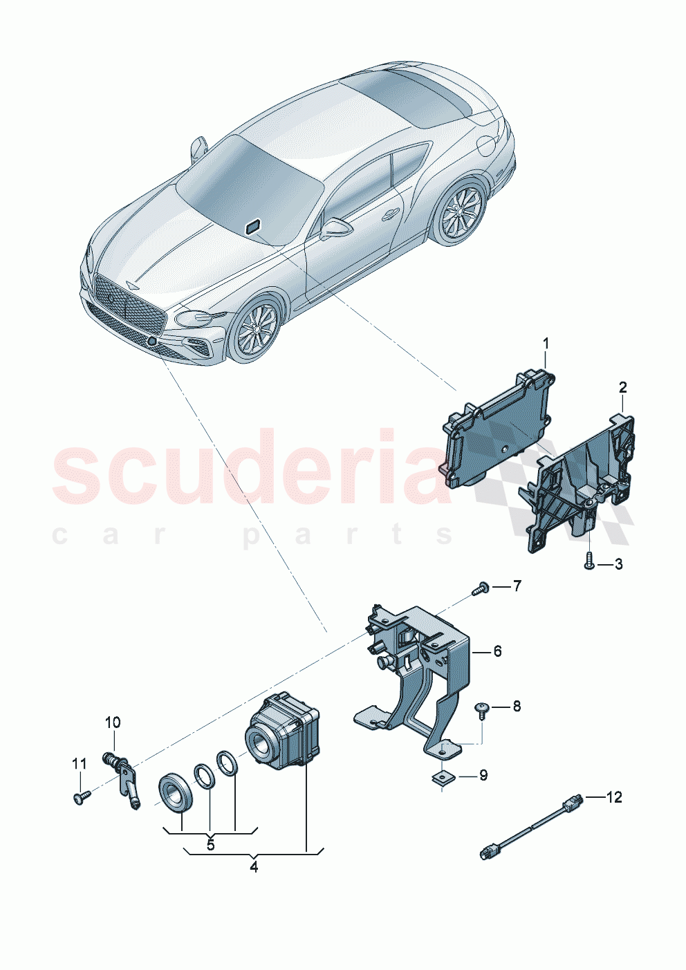 Camera for night-vision system of Bentley Bentley New Continental GT (2025-2026)