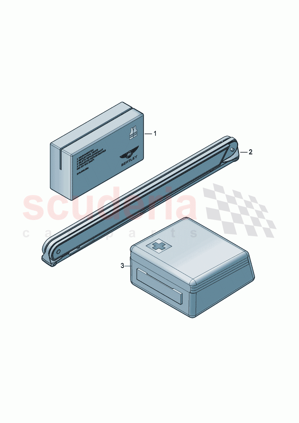 Warning triangle and first aid kit of Bentley Bentley New Continental GT (2025-2026)
