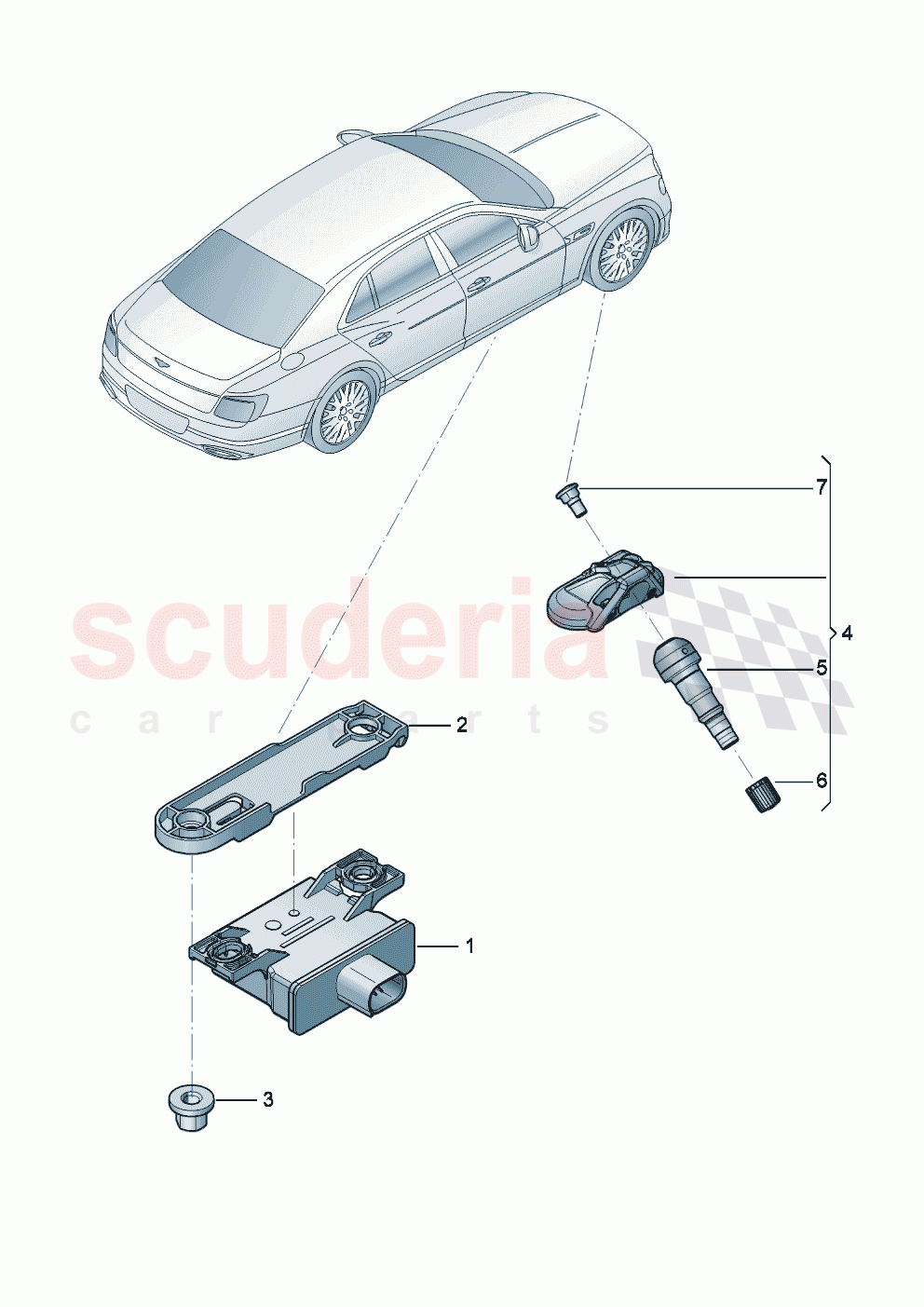 tyre pressure control system of Bentley Bentley New Flying Spur (2025-2026)