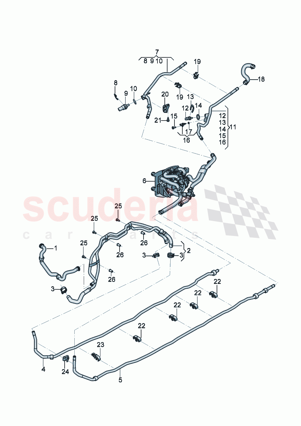 Coolant cooling system For vehicles with hybrid drive Engine bay Underbody of Bentley Bentley New Flying Spur (2025-2026)