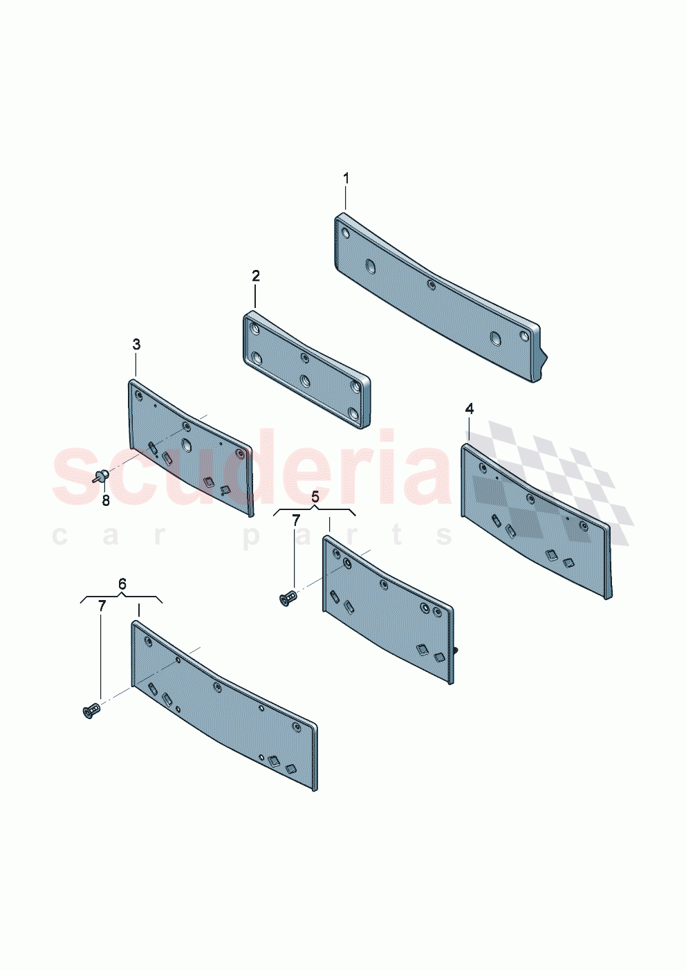 Licence plate holder of Bentley Bentley New Flying Spur (2025-2026)