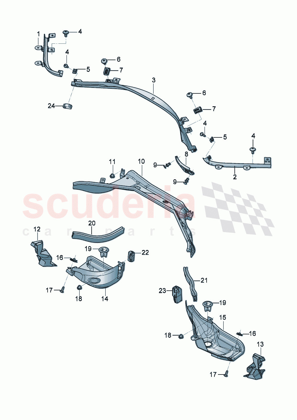 water box Firewall of Bentley Bentley New Flying Spur (2025-2026)