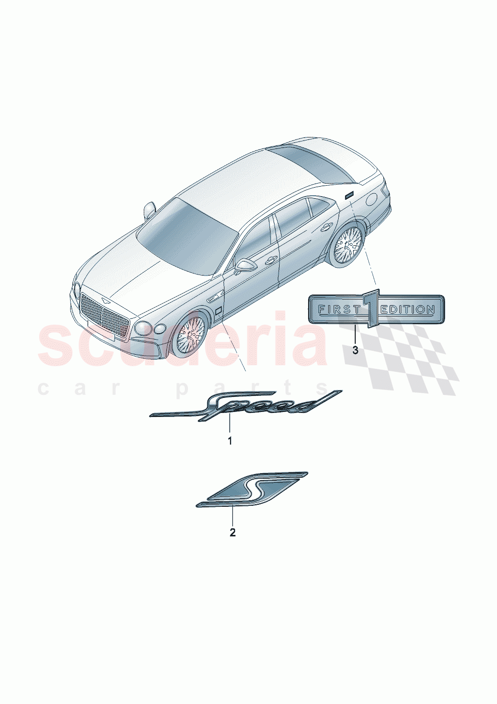 Badges of Bentley Bentley New Flying Spur (2025-2026)