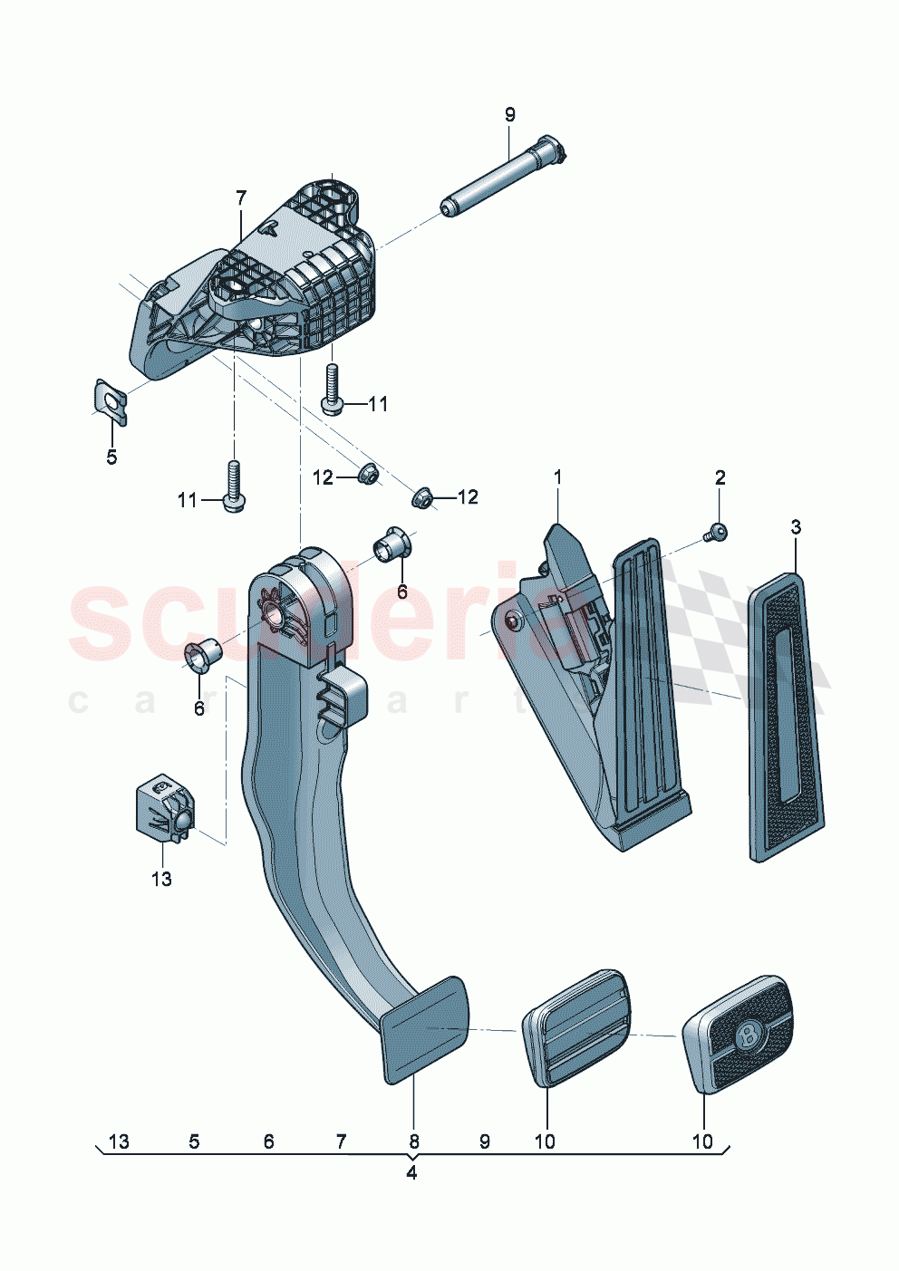 Brake and accel. lever mech. of Bentley Bentley New Flying Spur (2025-2026)