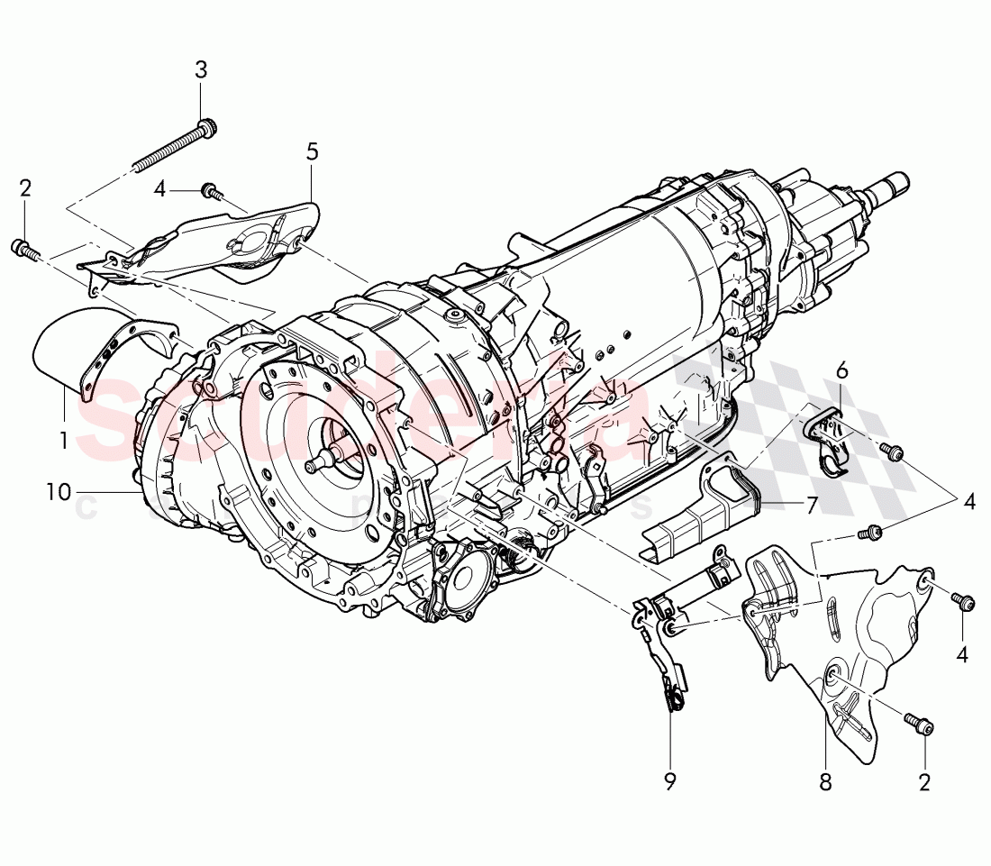 heatshield, fasteners, for 8-speed automatic gearbox of Bentley Bentley Continental Flying Spur (2013+)