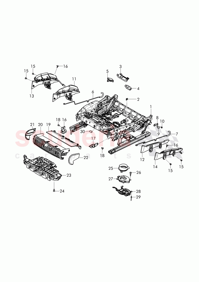seat frame (electrically, adjustable) of Bentley Bentley Bentayga (2015-2020)