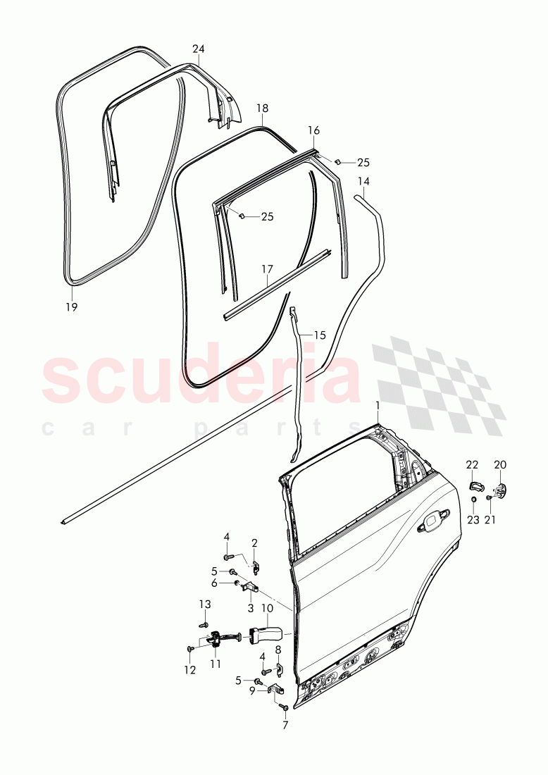 doors, door seal, window slot seal of Bentley Bentley Bentayga (2015-2020)